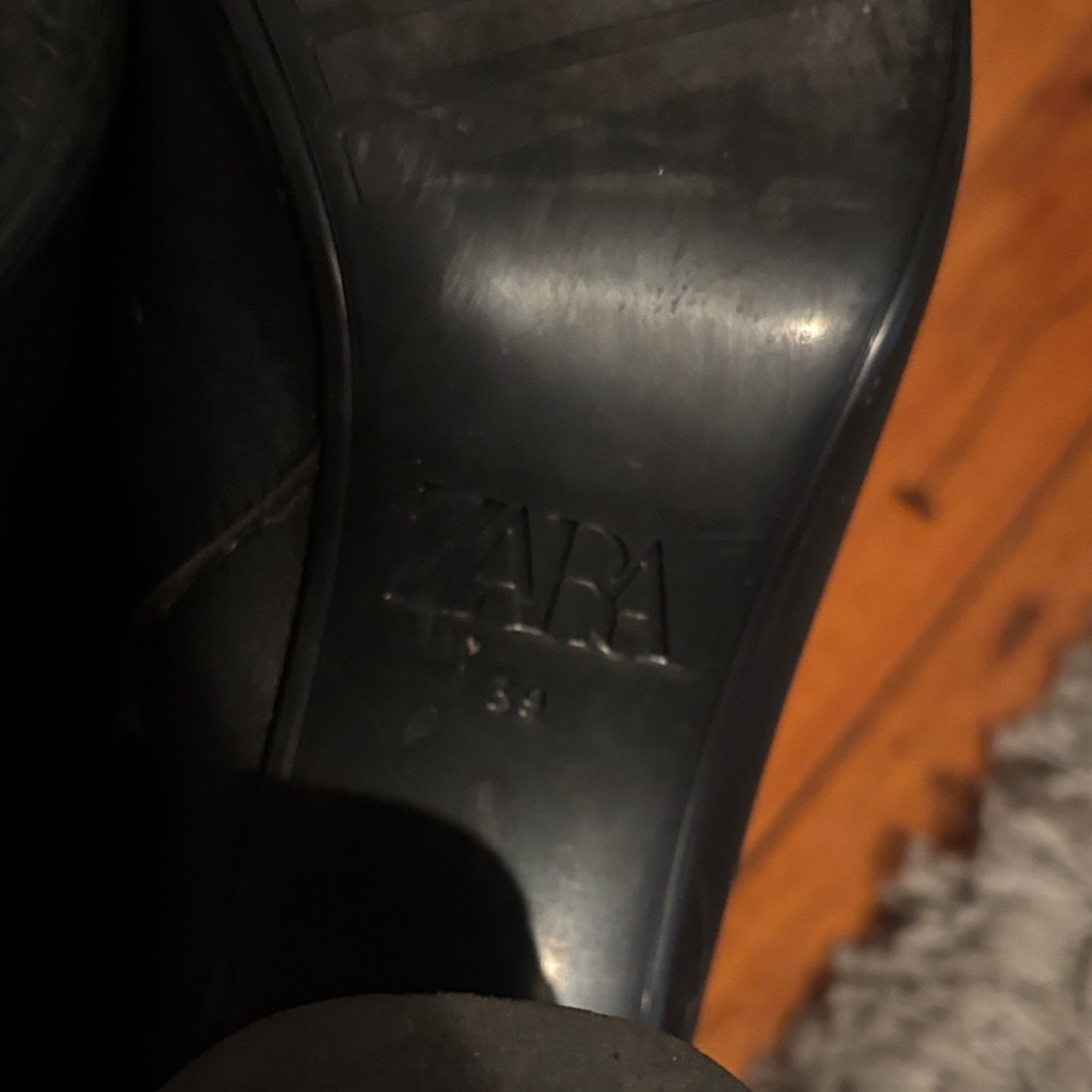 Zara Black Lace-Up Women's Boots - Picture 6 of 7